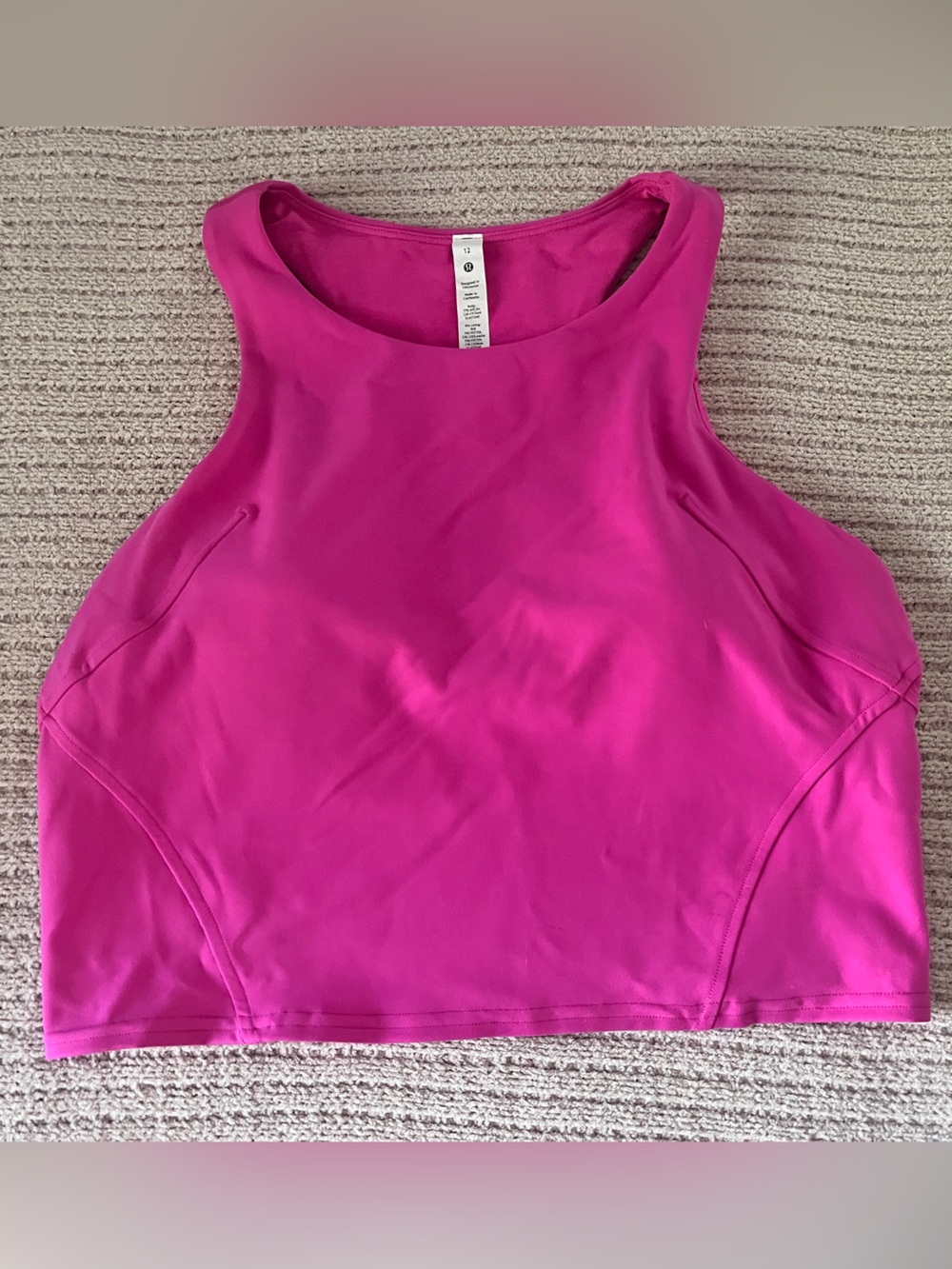 Lululemon Wunder Train Racerback crop Tank Top - size 12